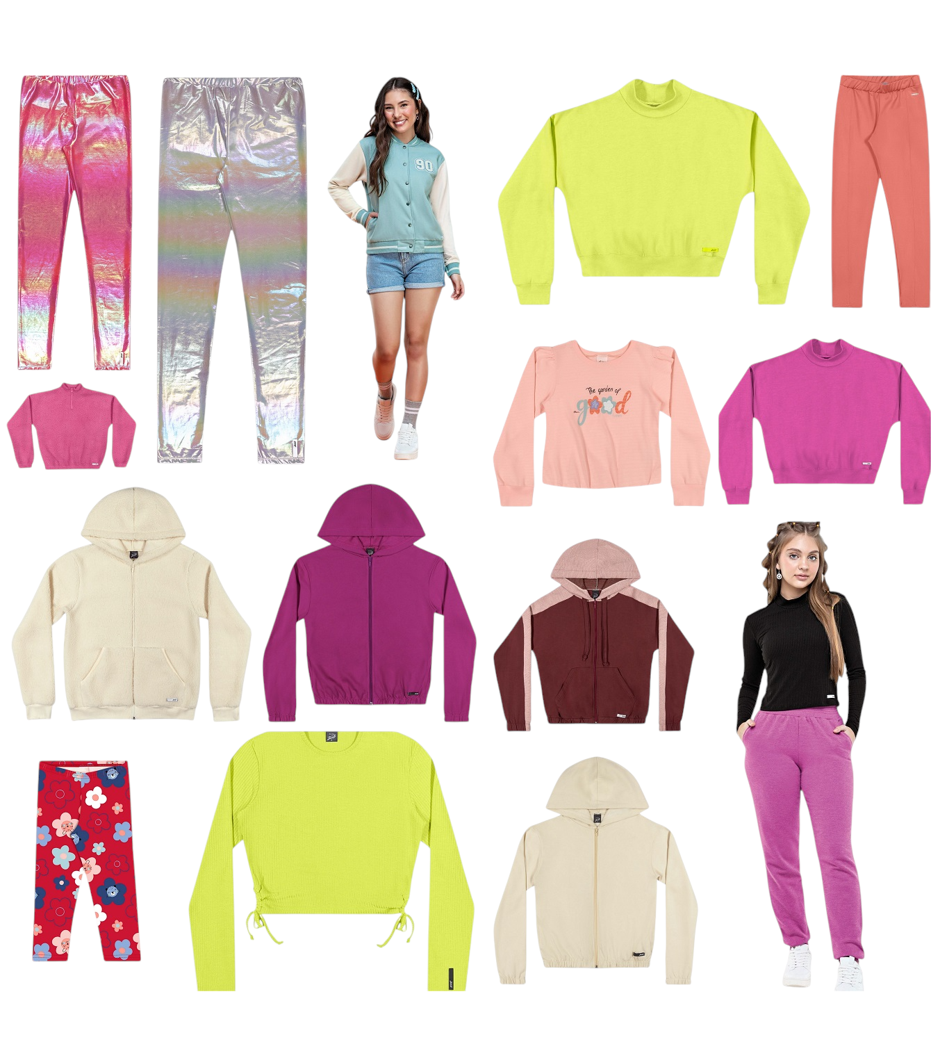 Kit Elian Meninas Juvenil 7 Peças Variadas do 12 ao 18