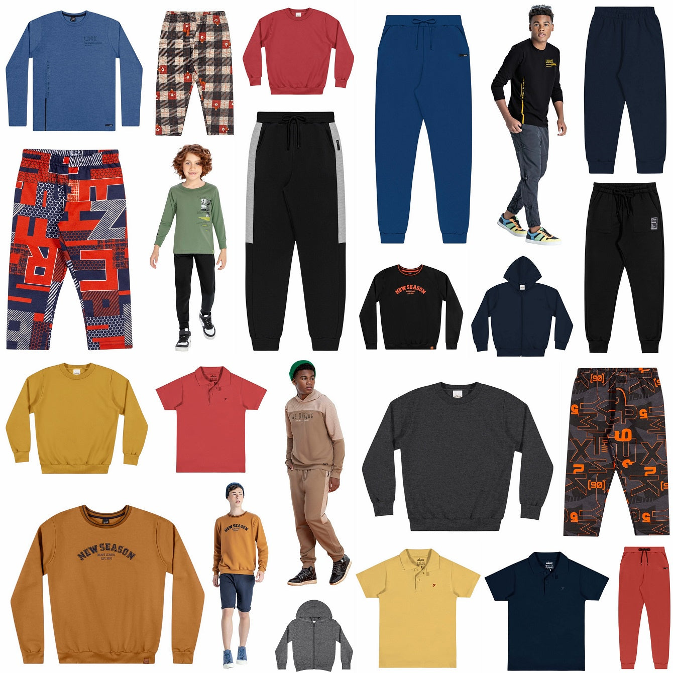 Kit Elian Meninos Infantujuvenil 9 Peças Variadas do 6 ao 12