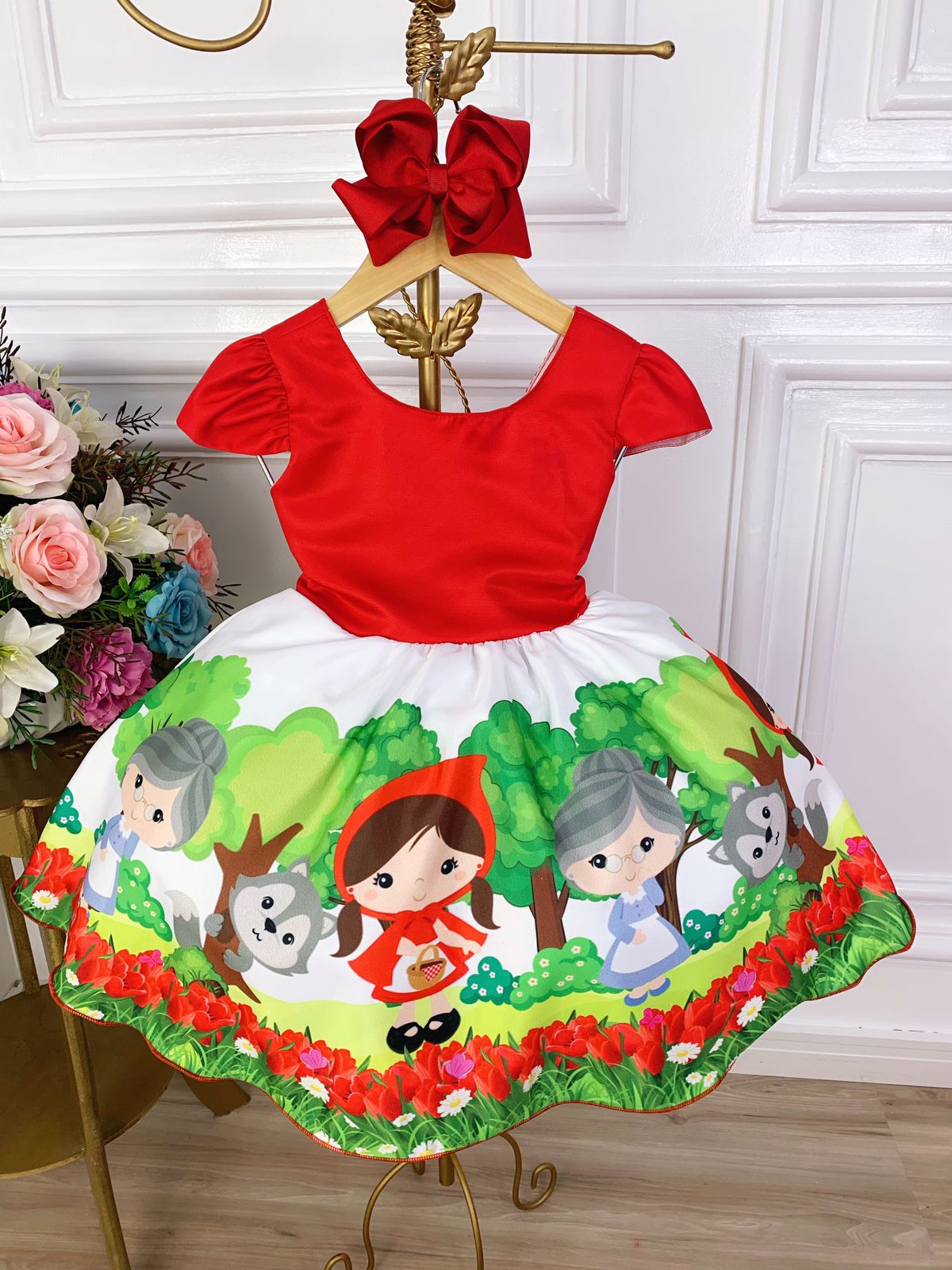 Vestido Infantil Chapeuzinho Vermelho Com Capuz