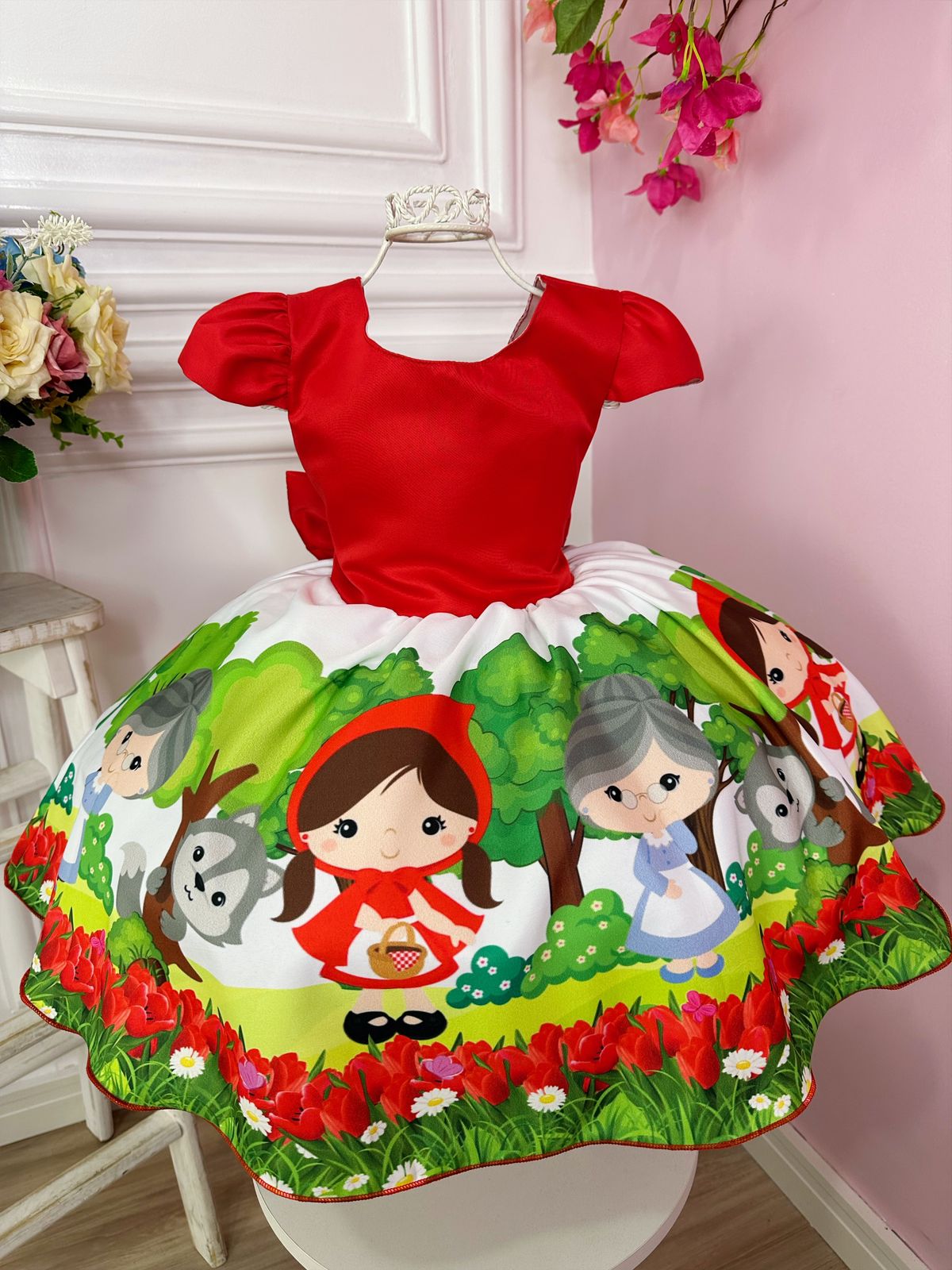 Vestido Infantil Chapeuzinho Vermelho Com Capuz