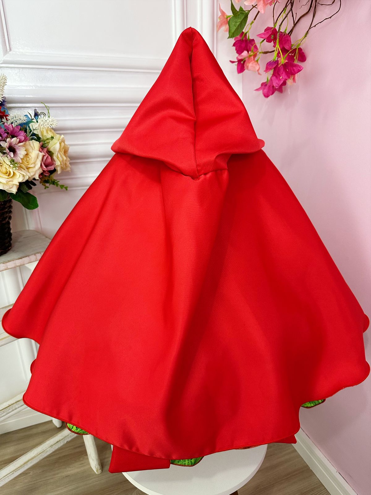 Vestido Infantil Chapeuzinho Vermelho Com Capuz