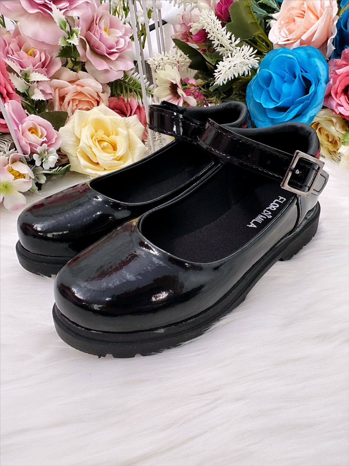 Sapatinho Infantil Preto Wandinha Verniz Luxo