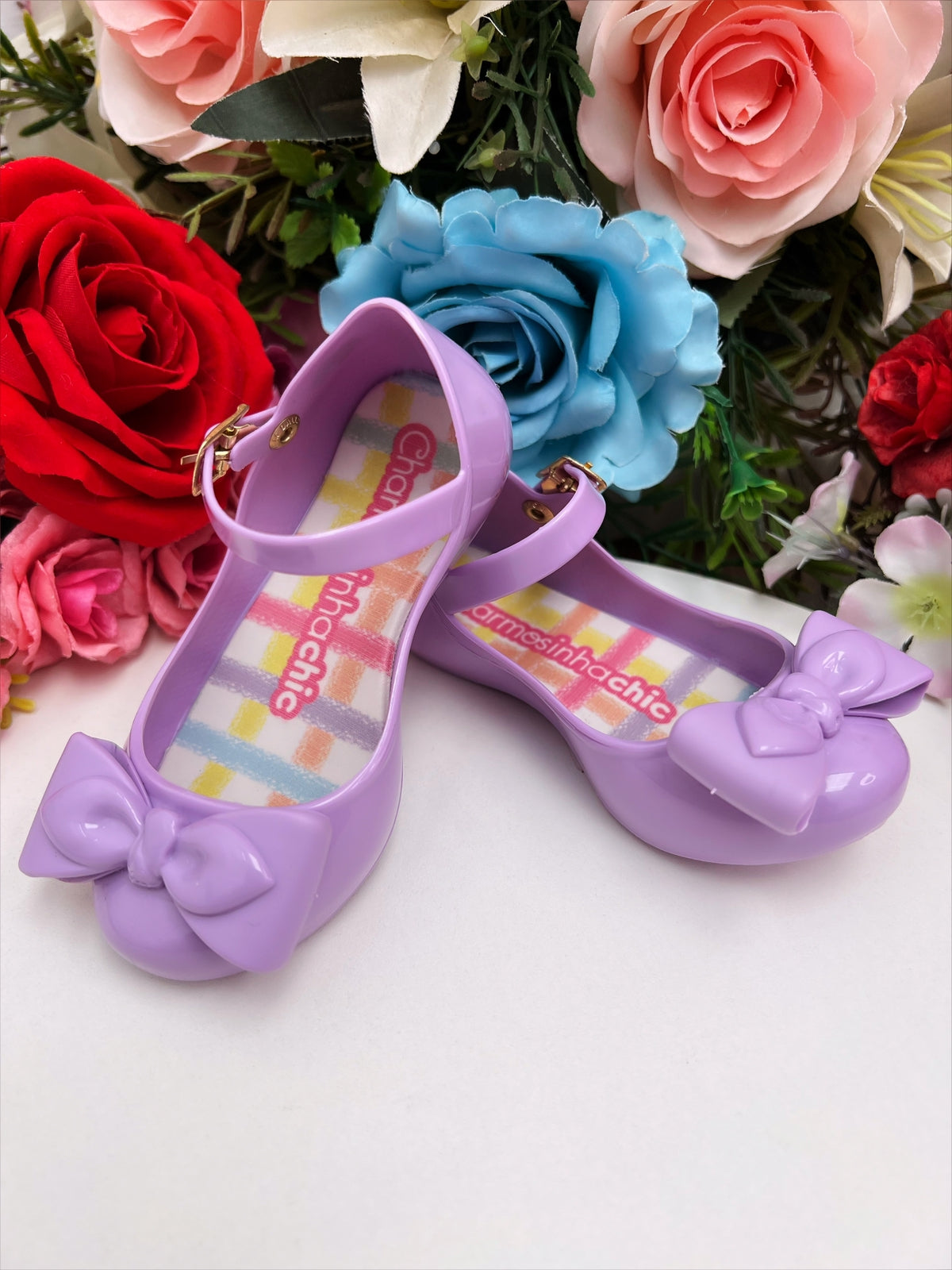 Sapatilha Infantil Boneca C/ Laço Duplo Lilás