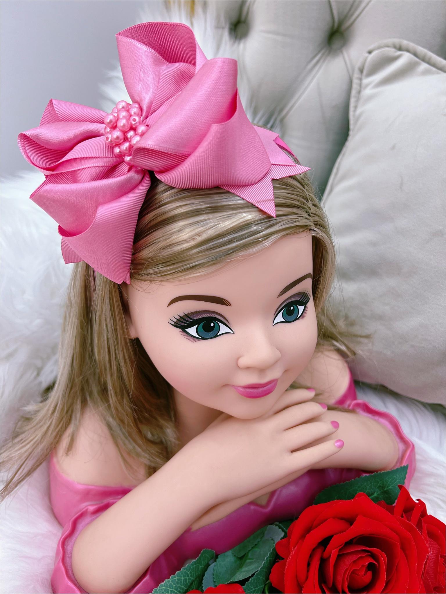 Tiara Infantil Rosa Maxx Nó C/ Pérolas Princesas