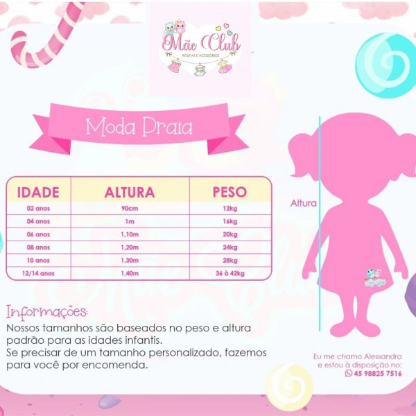 Maiô Infantil Moana  6 anos