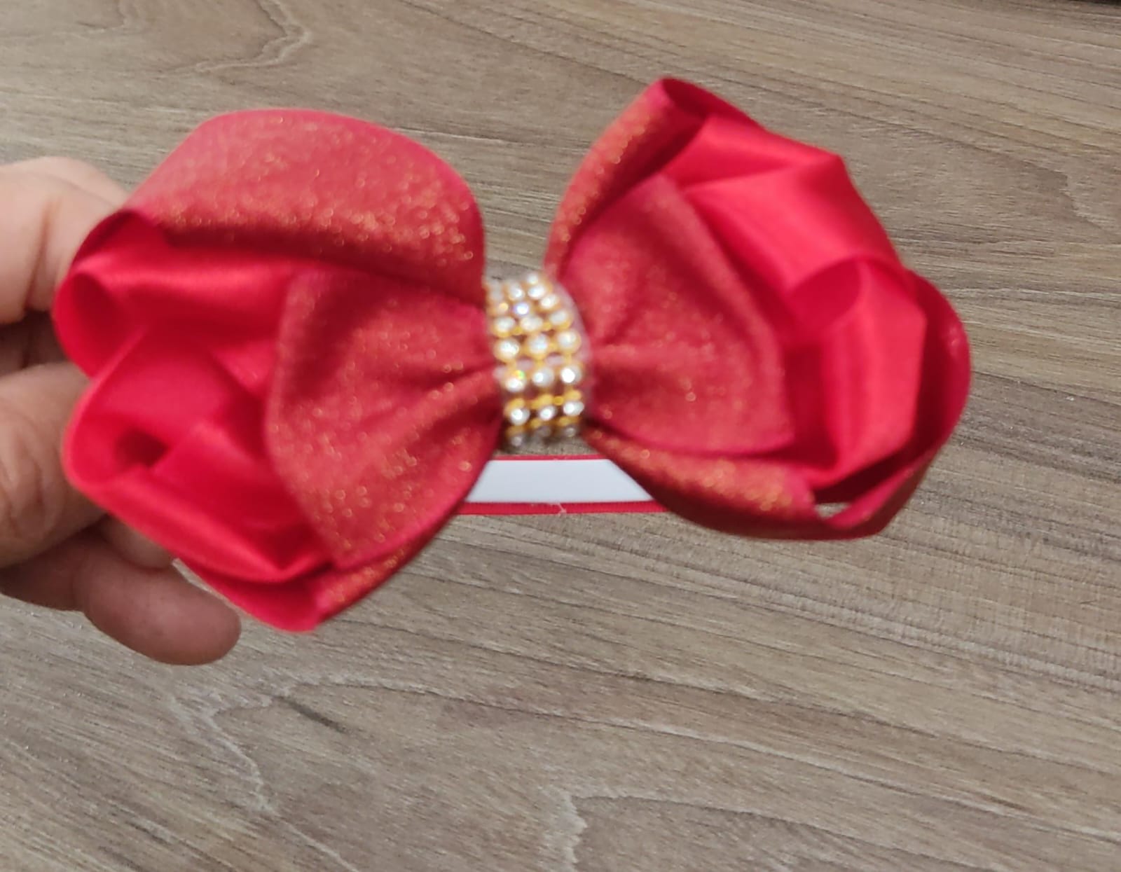 Tiara Infantil Cores de Natal Festas Com Strass e Glitter