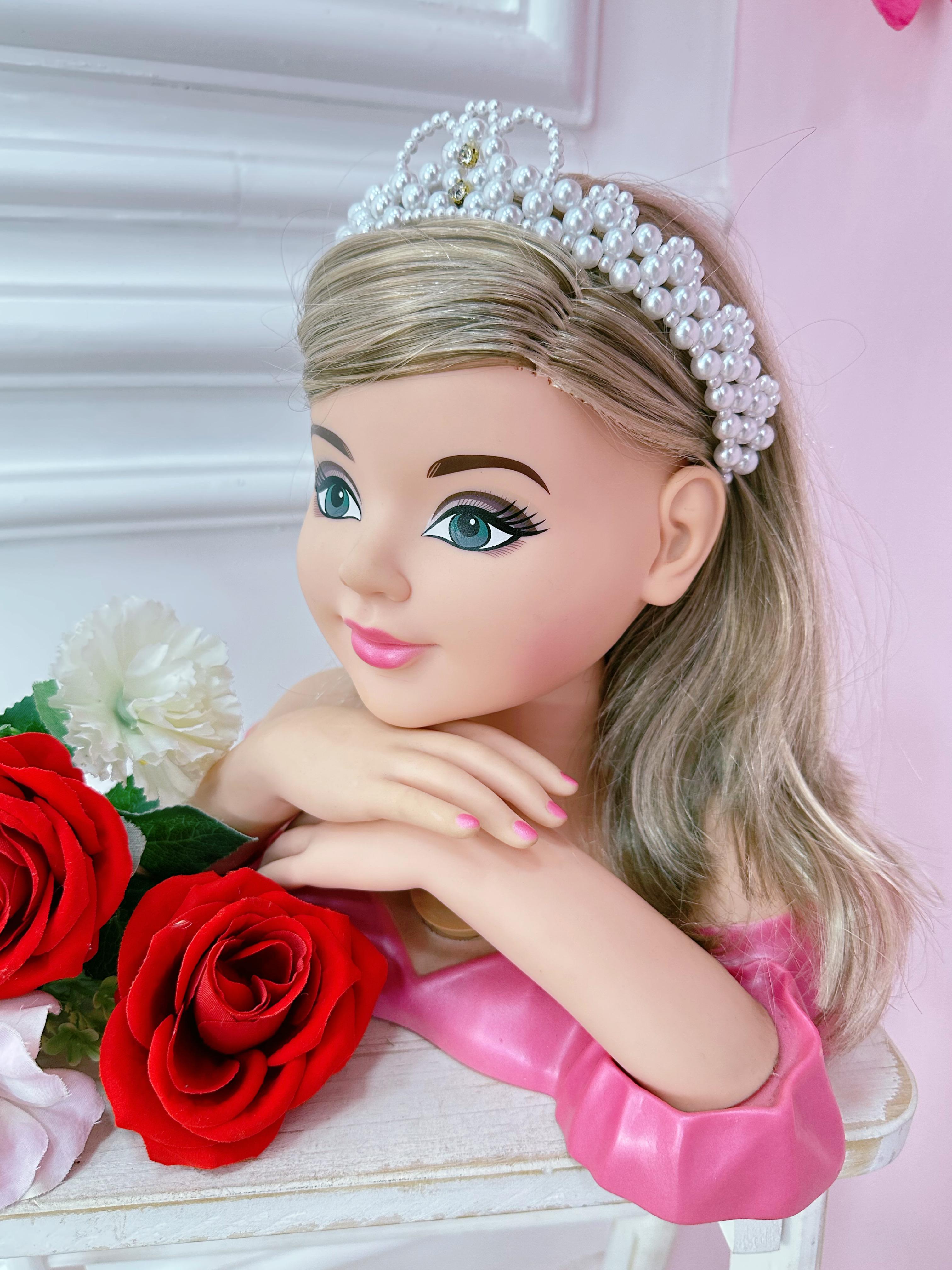 Coroa Infantil Princesa de Pérolas e Duplo Strass Luxo Cores