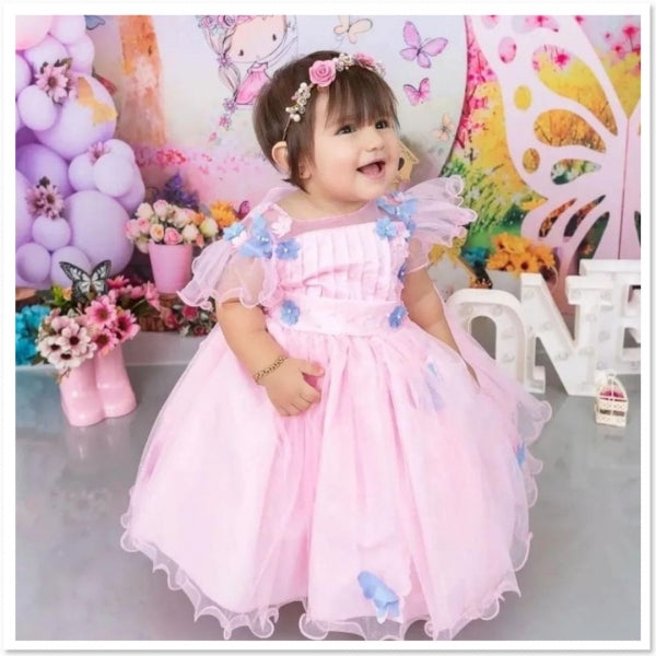 Vestido Infantil Jardim Encantado Luxo  4 anos