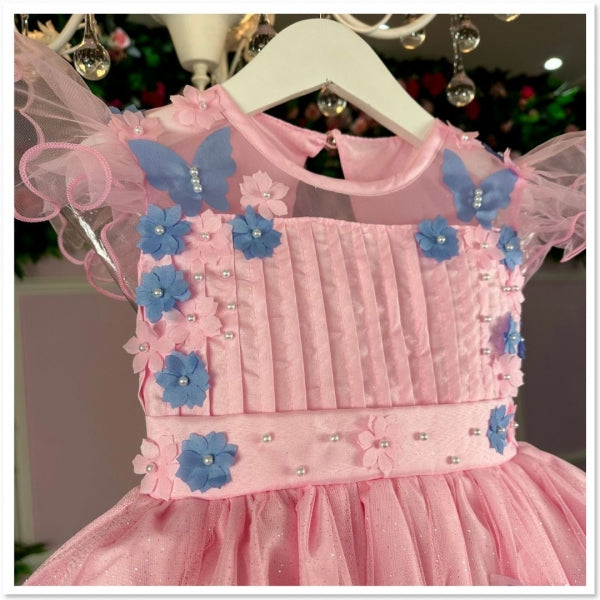 Vestido Infantil Jardim Encantado Luxo  4 anos