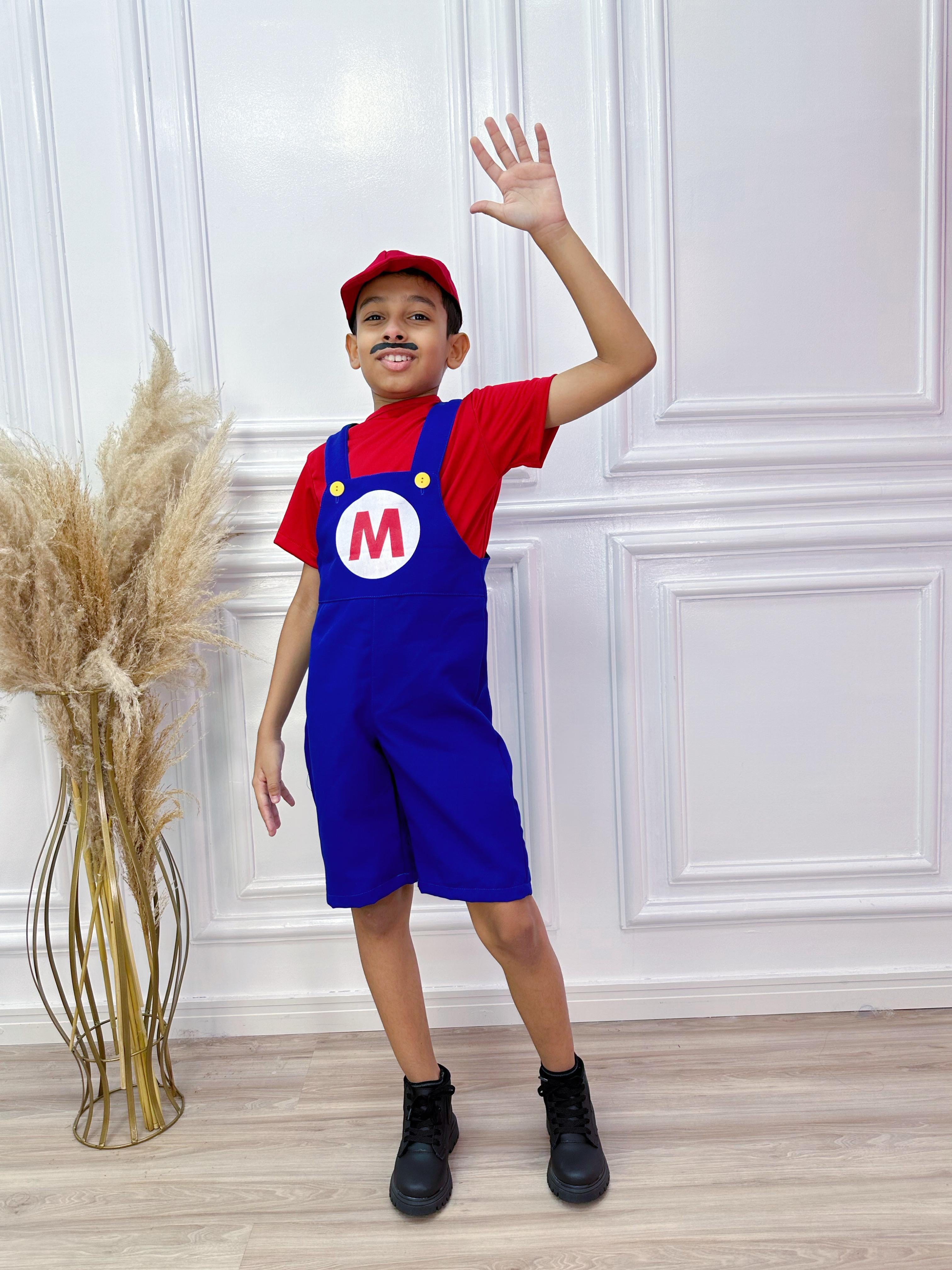 Conjunto Fantasia Infantil Super Mario Bros Festas