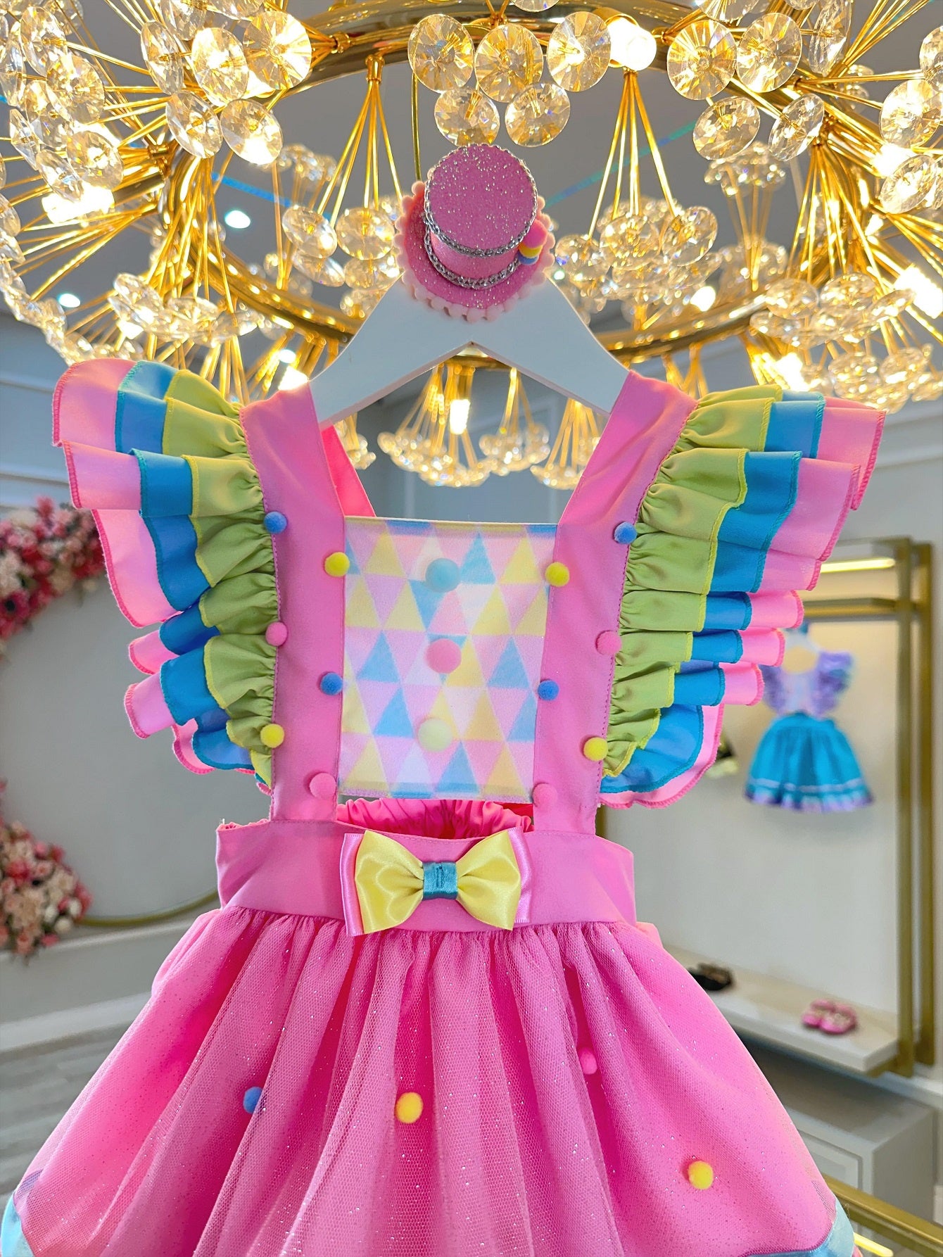 Romper Circo Chuva de Amor Acompanha Chapélzinho como Laço