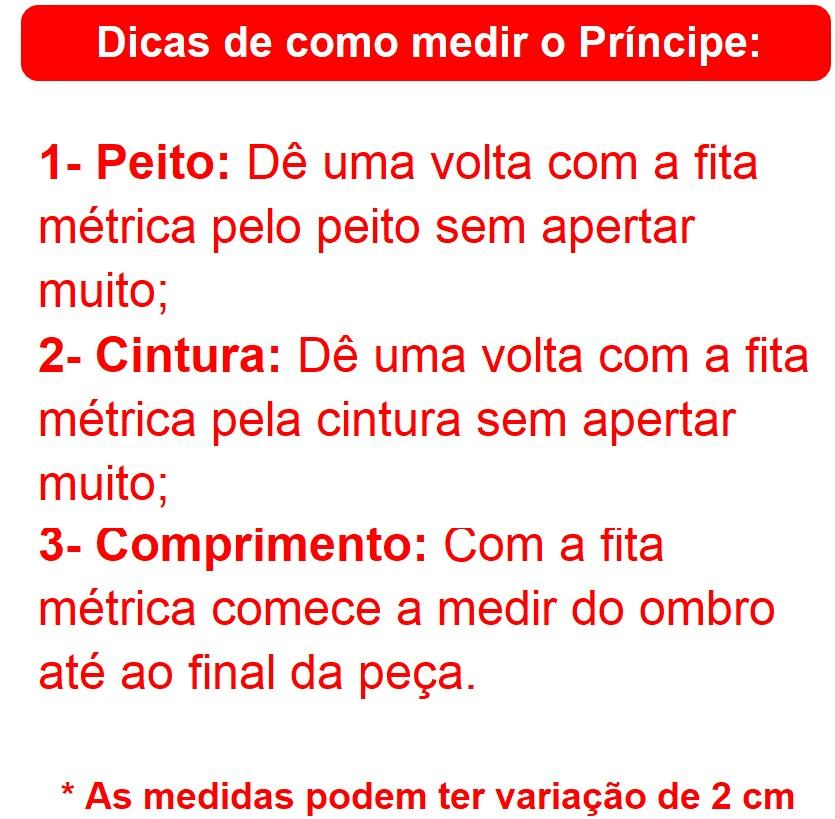 Conjunto Fantasia de Príncipe Festas Luxo