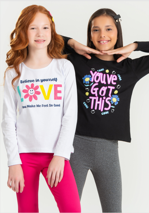 Kit Analê Conjunto Juvenil Com Estampas do 10 ao 16