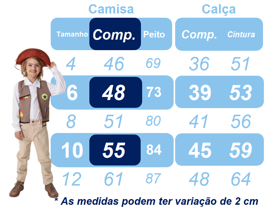 Conjunto Infantil Fantasia Junino Cangaceiro Lampião Marrom