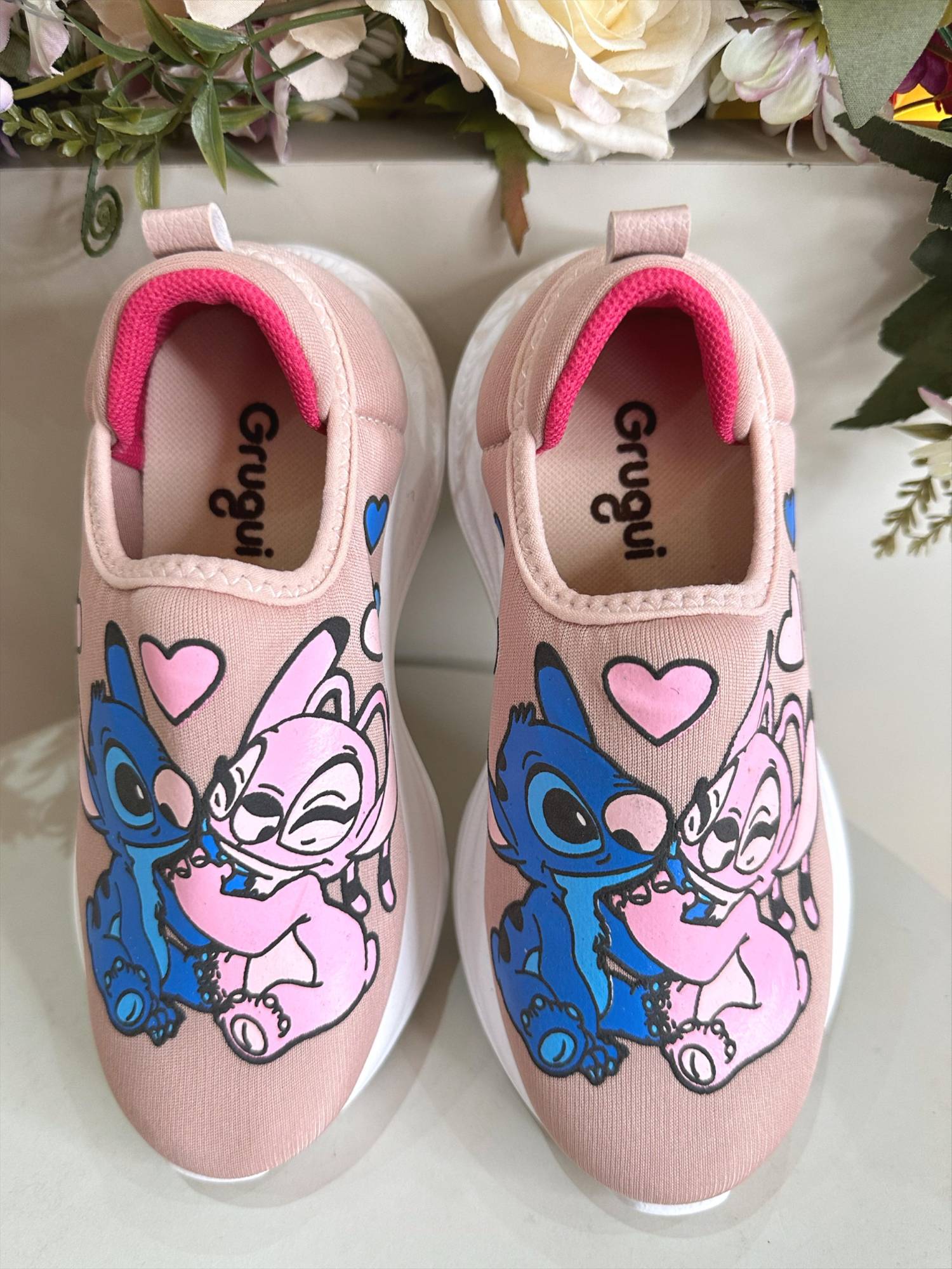 Tênis Calce Fácil Meninas Temático Lilo Stitch e Angel Nude