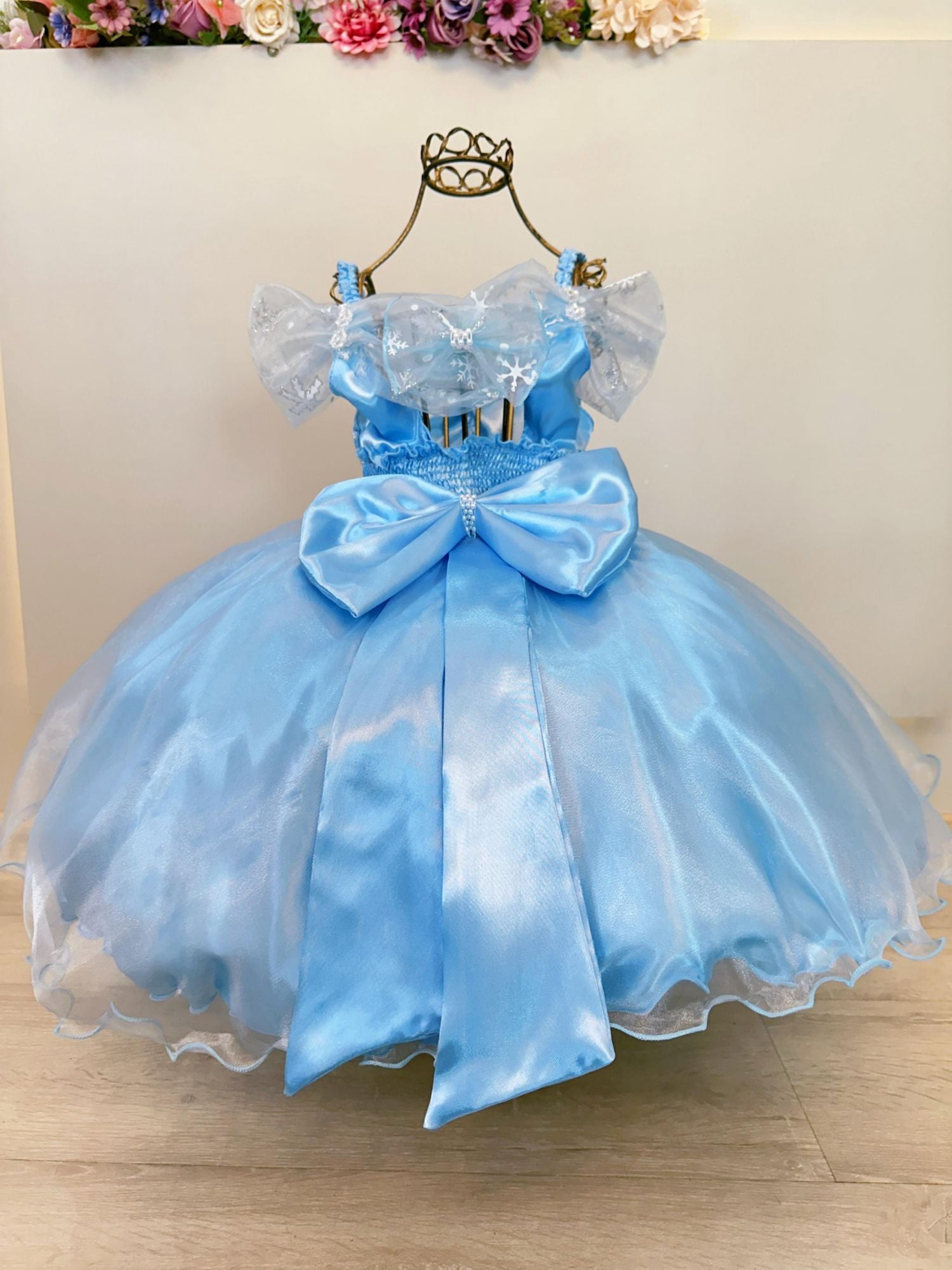 Vestido Infantil Princesas Frozen Elsa Anna C/ Capa Festas