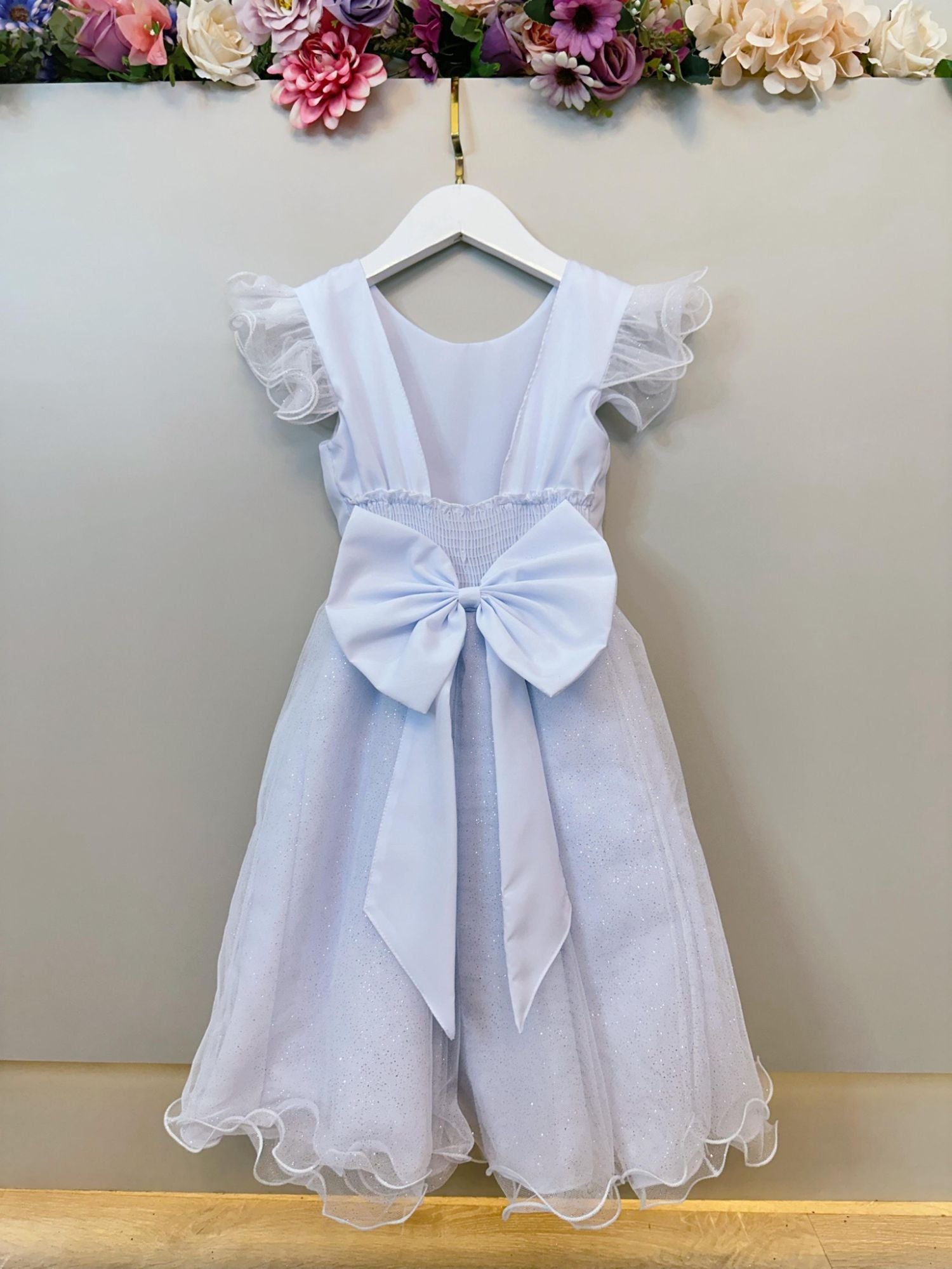 Vestido Infantil Branco Jardim das Borboletas Festas