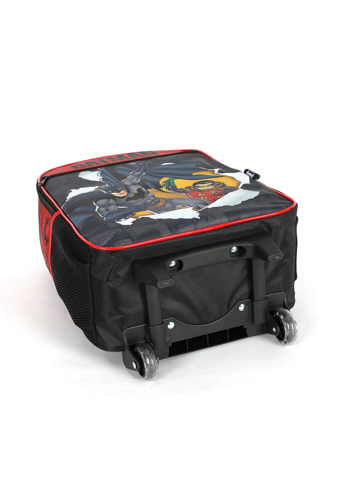 Kit Mochila Infantil Rodinhas Batman e Robin + Lancheira Preta