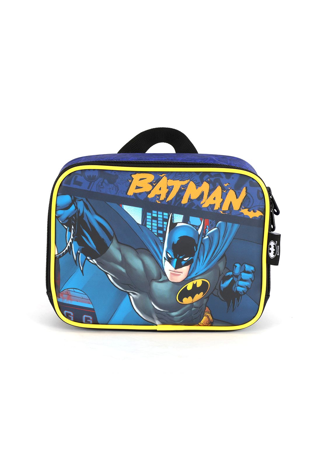 Kit Mochila Infantil Rodinhas + Lancheira do Batman Preta e Azul