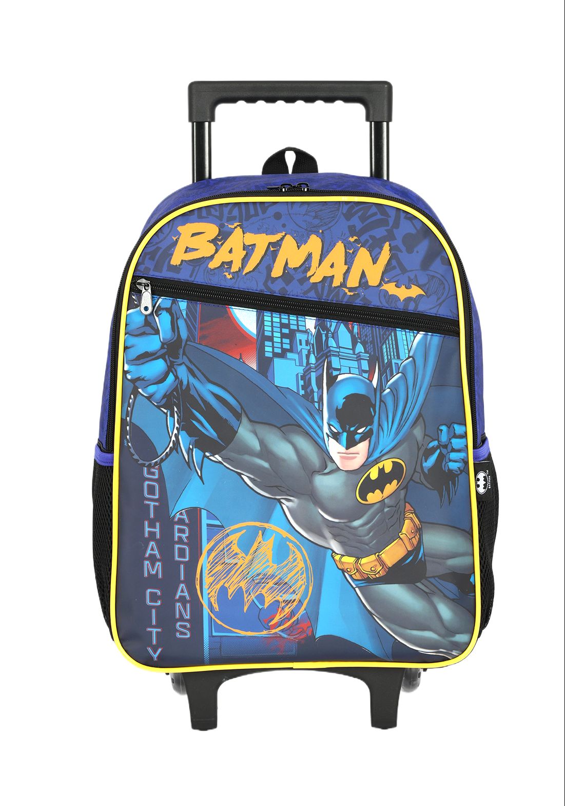 Kit Mochila Infantil Rodinhas + Lancheira do Batman Preta e Azul