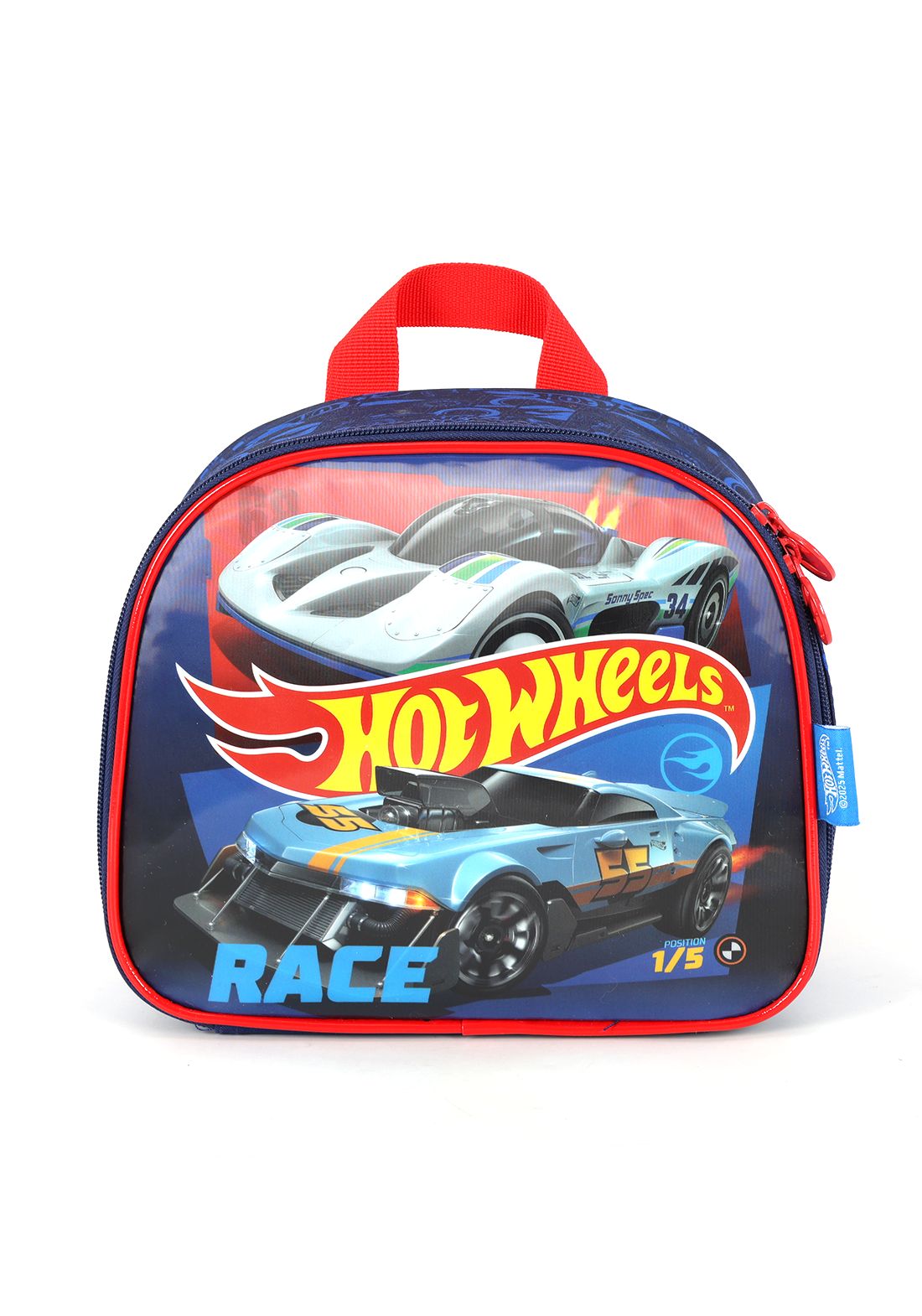 Lancheira Infantil Hotwheels Preta e Vermelha