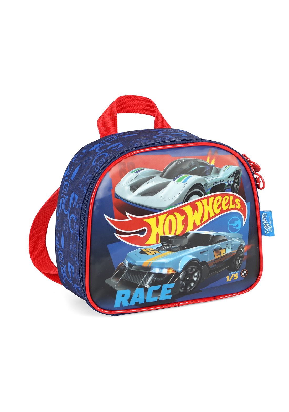 Lancheira Infantil Hotwheels Preta e Vermelha