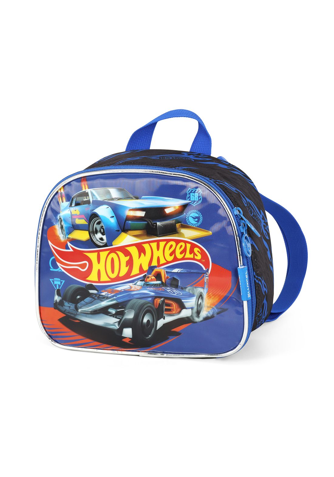 Lancheira Infantil Hotwheels Preta e Azul