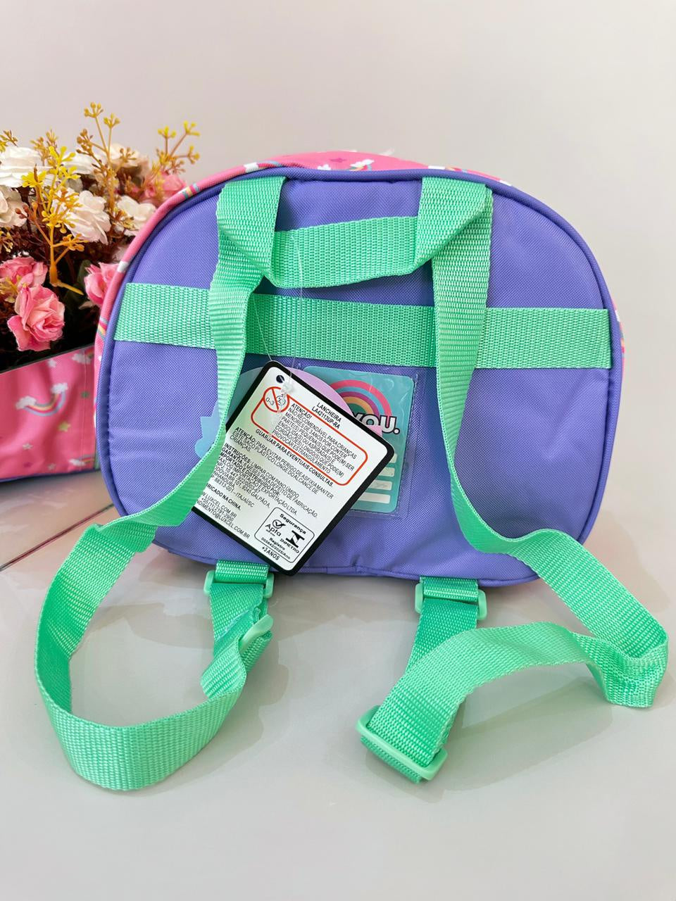 Lancheira Infantil Unicórnio Colorida Up4you Luxo