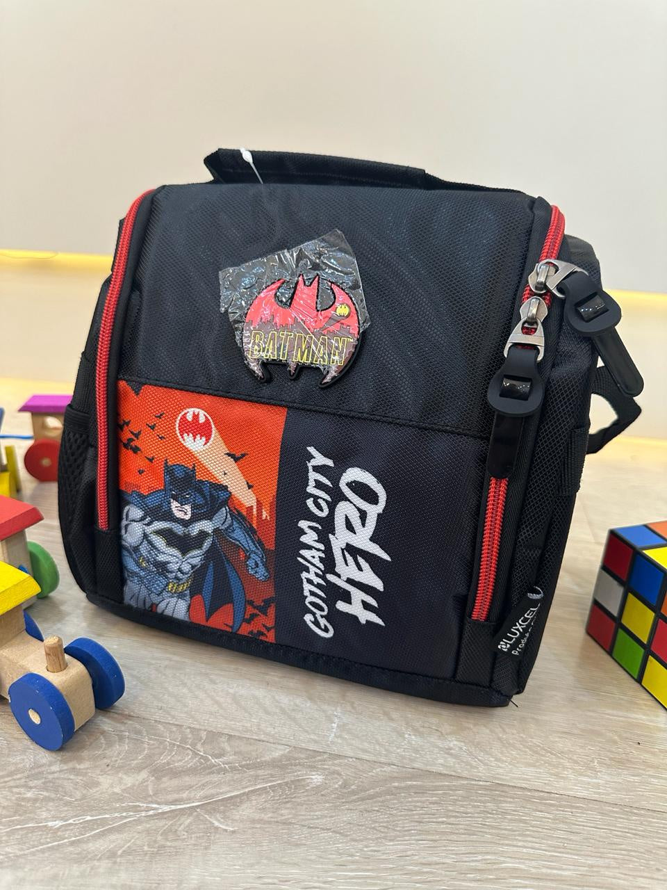 Lancheira Infantil do Batman Preta e Vermelha