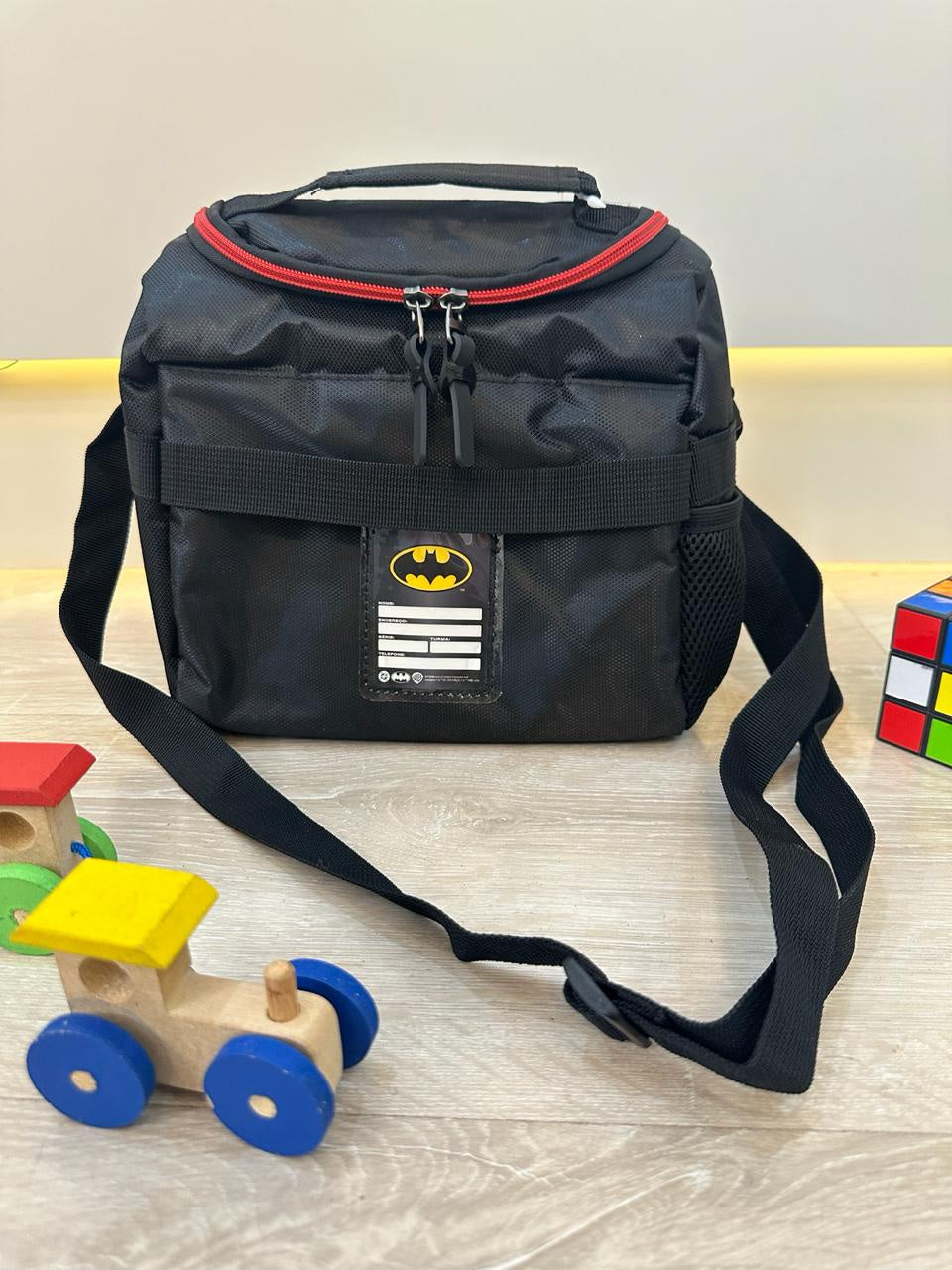 Lancheira Infantil do Batman Preta e Vermelha