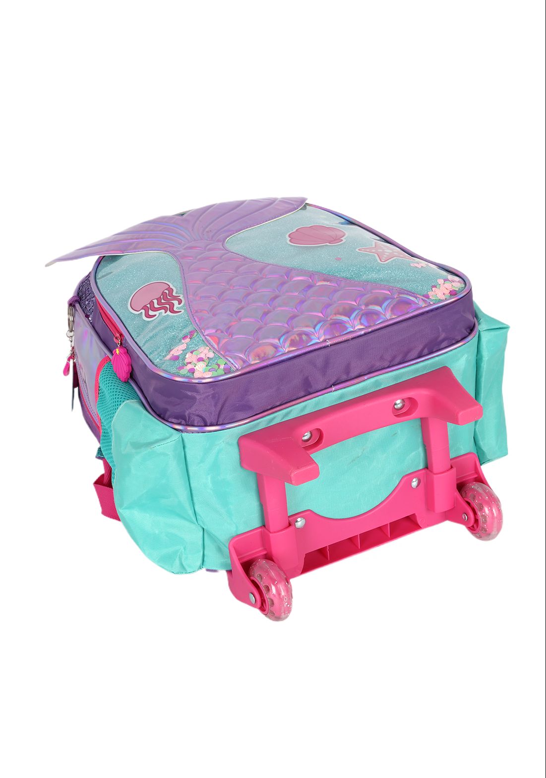 Kit Mochila Infantil Rodinhas + Lancheira Roxo Sereia Up4you