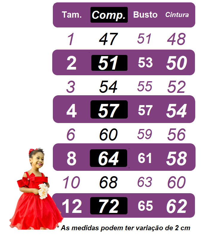 Vestido Infantil Vermelho C/ Busto Nervura Daminhas Festas