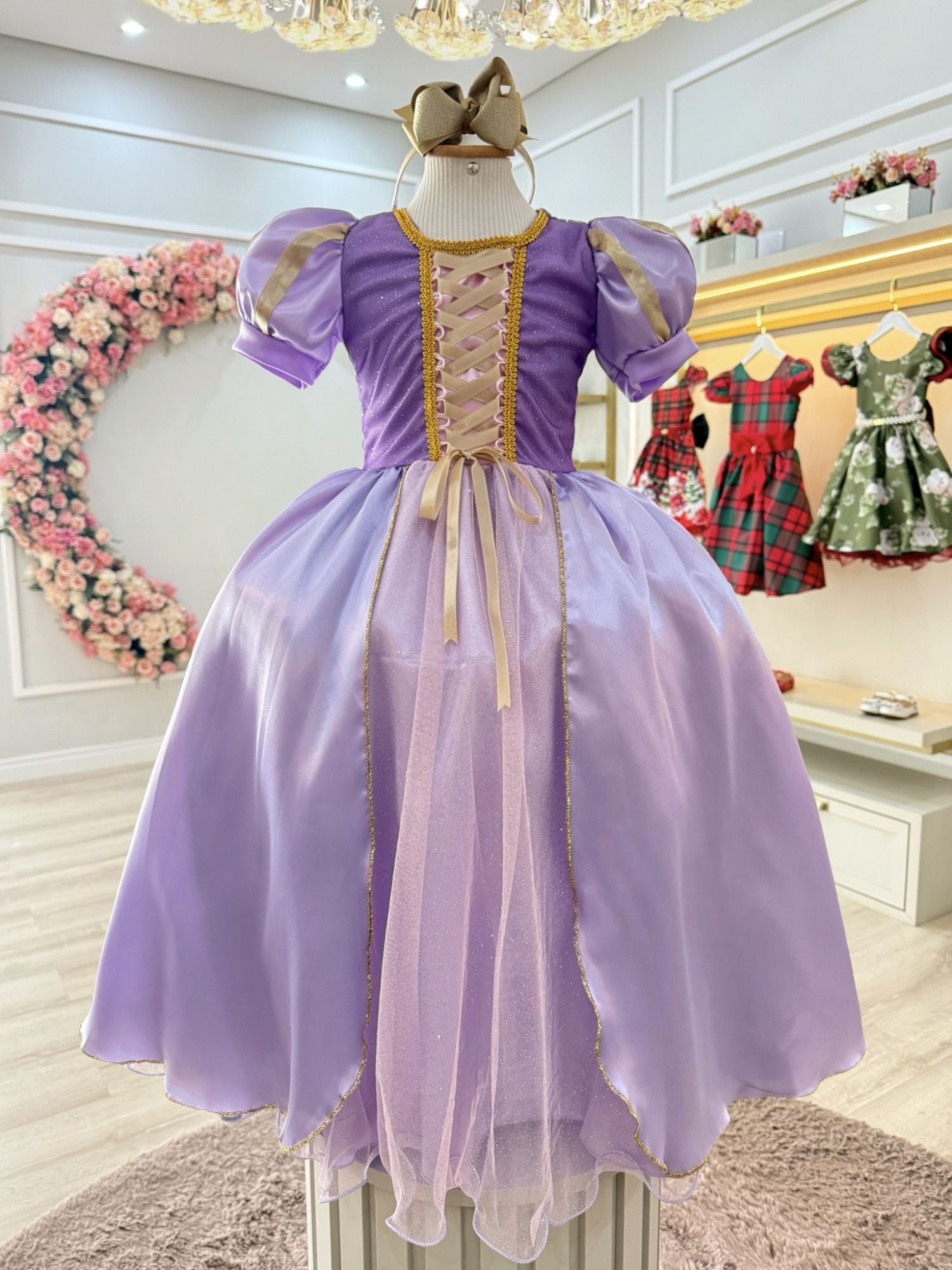 Fantasia Infantil Princesa Rapunzel Festas