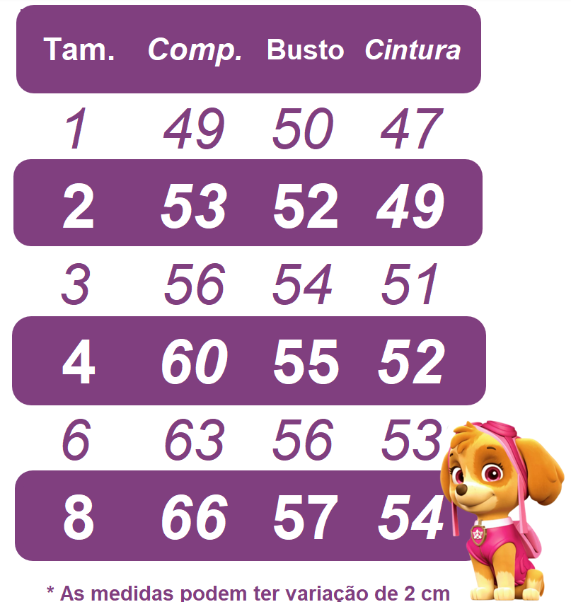 Vestido Infantil Patrulha Canina Sky Rosa C/ Pérolas Festas
