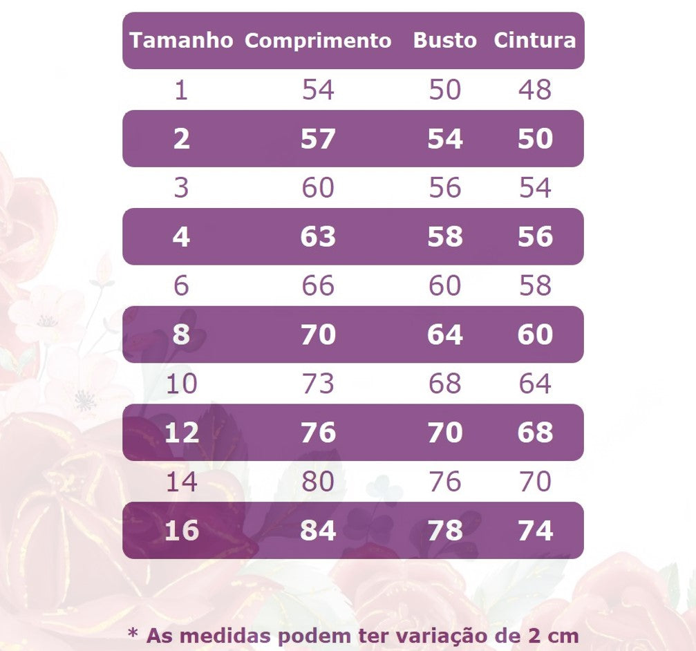 Vestido Infantil Off White e Azul Florido de Rosas Primavera