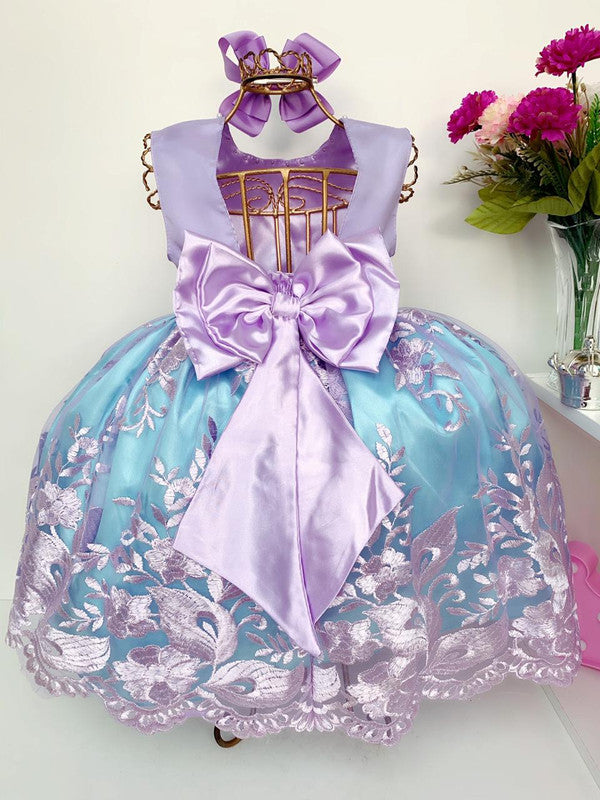 Vestido Infantil Princesa Ariel Luxo Festas Aniversário Dama