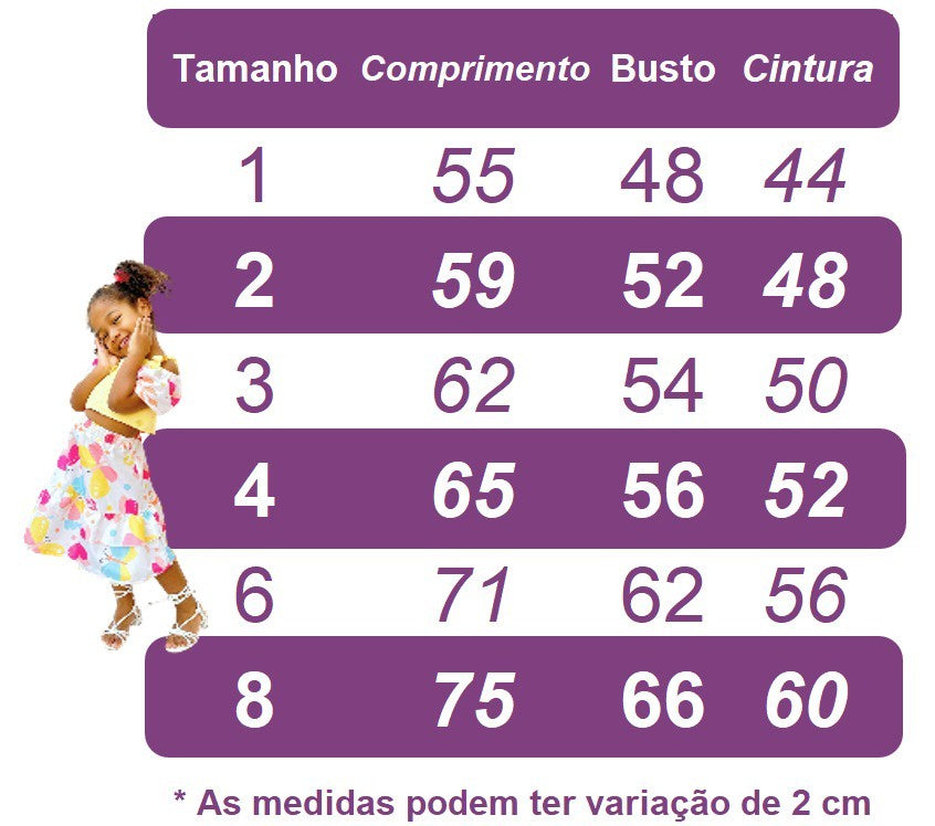 Vestido Infantil Branco C/ Apliques Borboletas Glitter