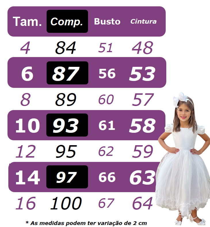 Vestido Infantil Longo Marfim Busto Renda Festas Daminhas