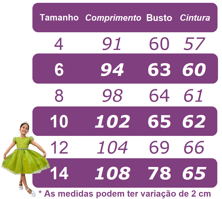 Vestido Infantil Rose C/ Renda Daminhas de Honra Longo