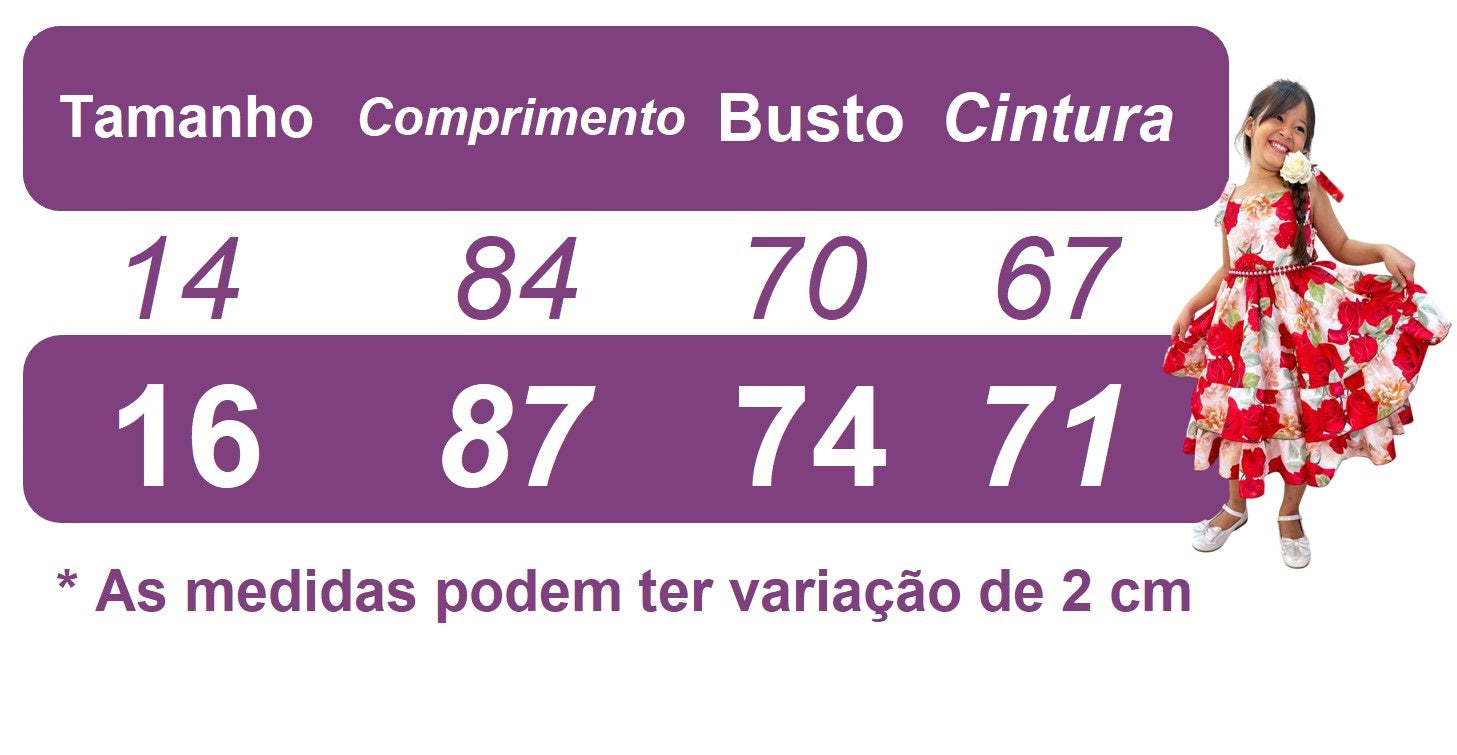 Vestido Infantil Azul Claro C/ Renda Strass e Pérolas Damas