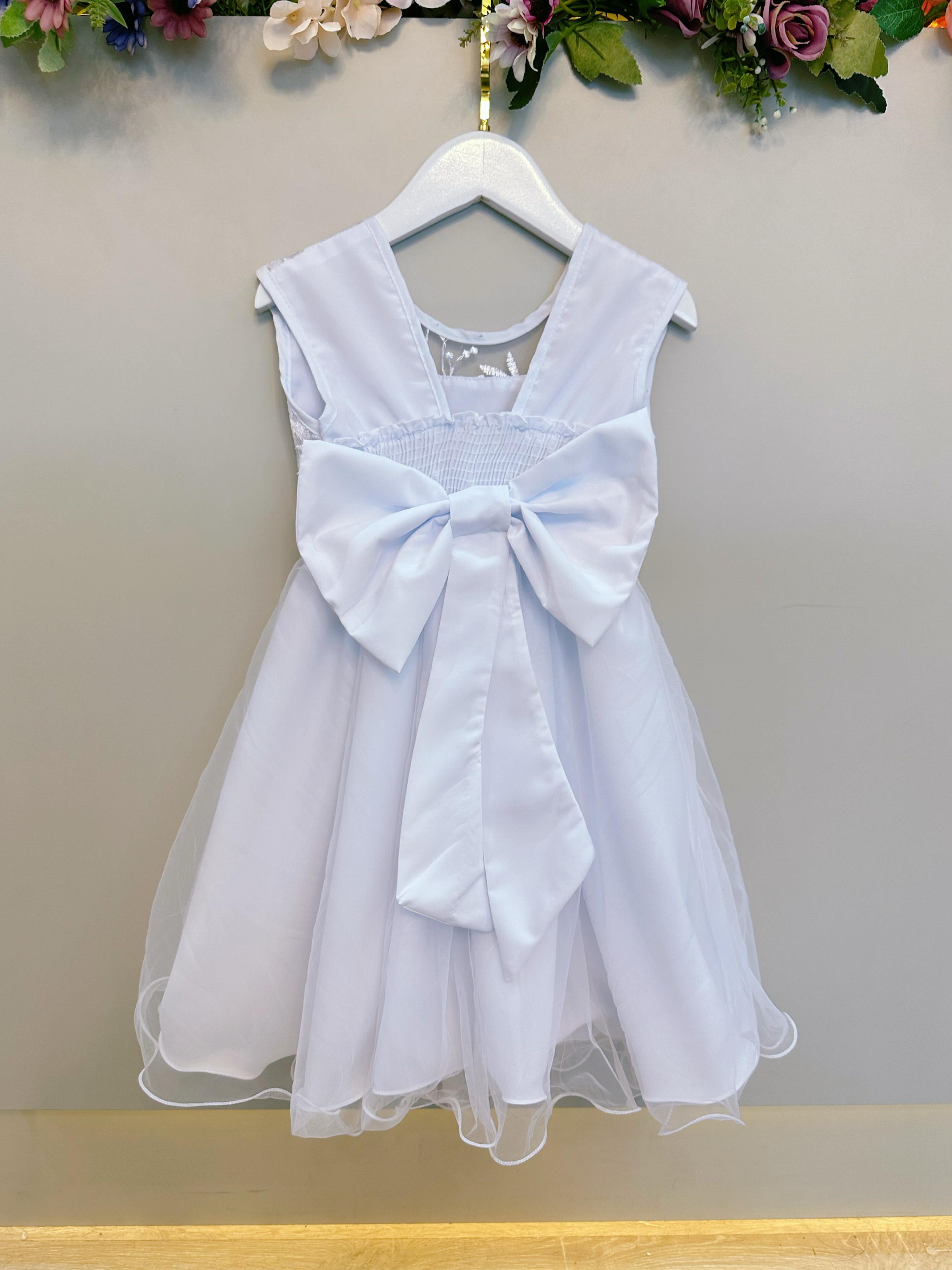 Vestido Infantil Branco C/ Babados e Renda  Daminhas Festas