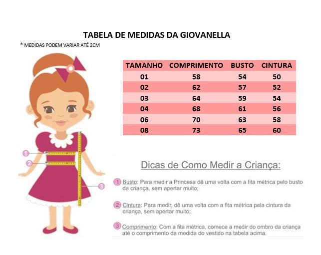 Vestido Infantil Chuva de Amor Arco Irís Peito Nervura