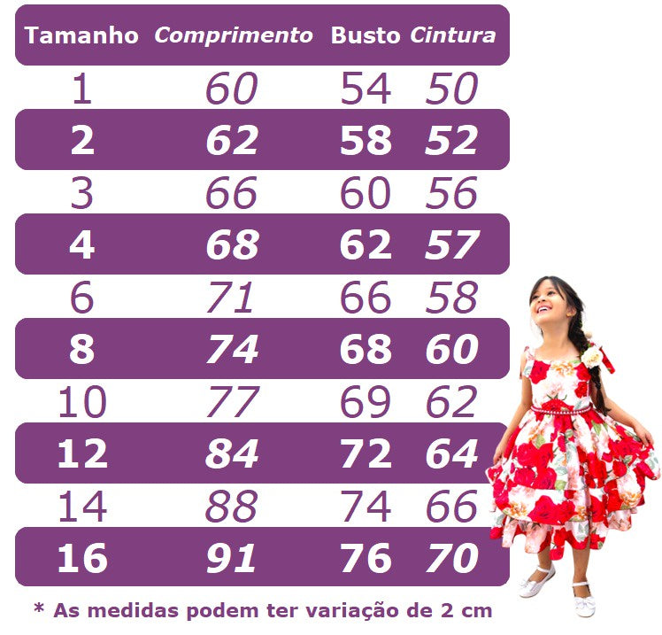 Vestido Infantil Rosa Bebê Flores Rosas C/ Cinto de Pérolas