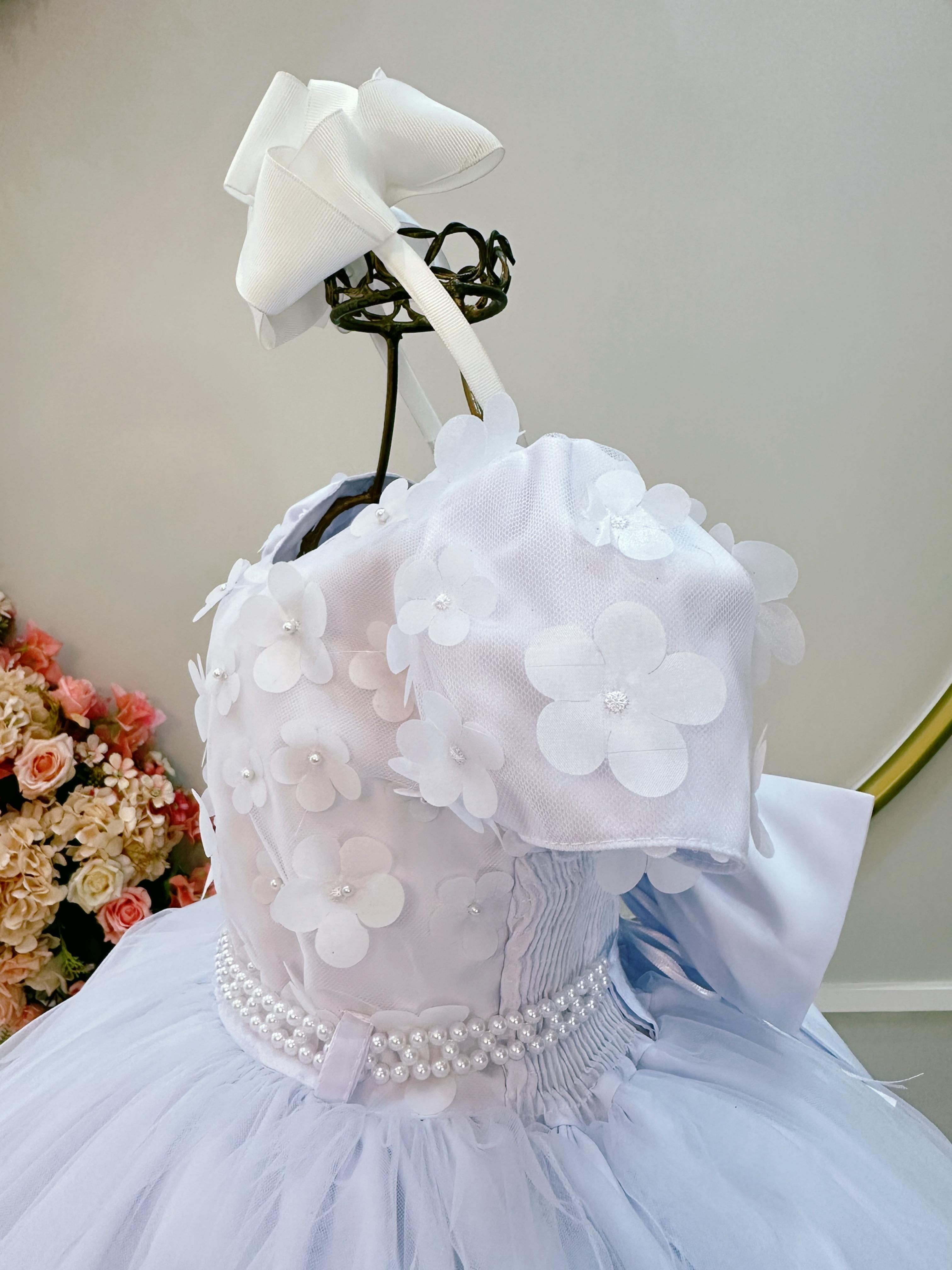 Vestido Infantil Branco Com Renda Festas Casamentos