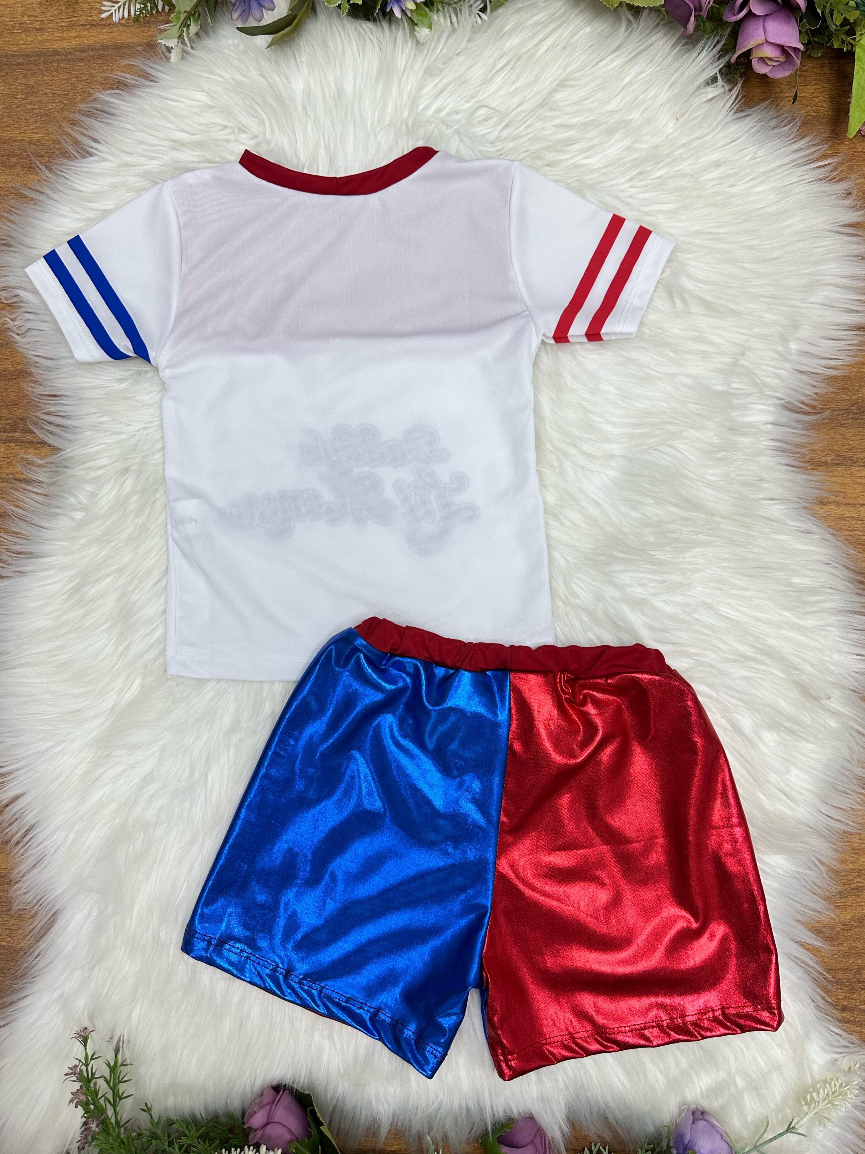 Fantasia Infantil Arlequina Super Brilho Festas