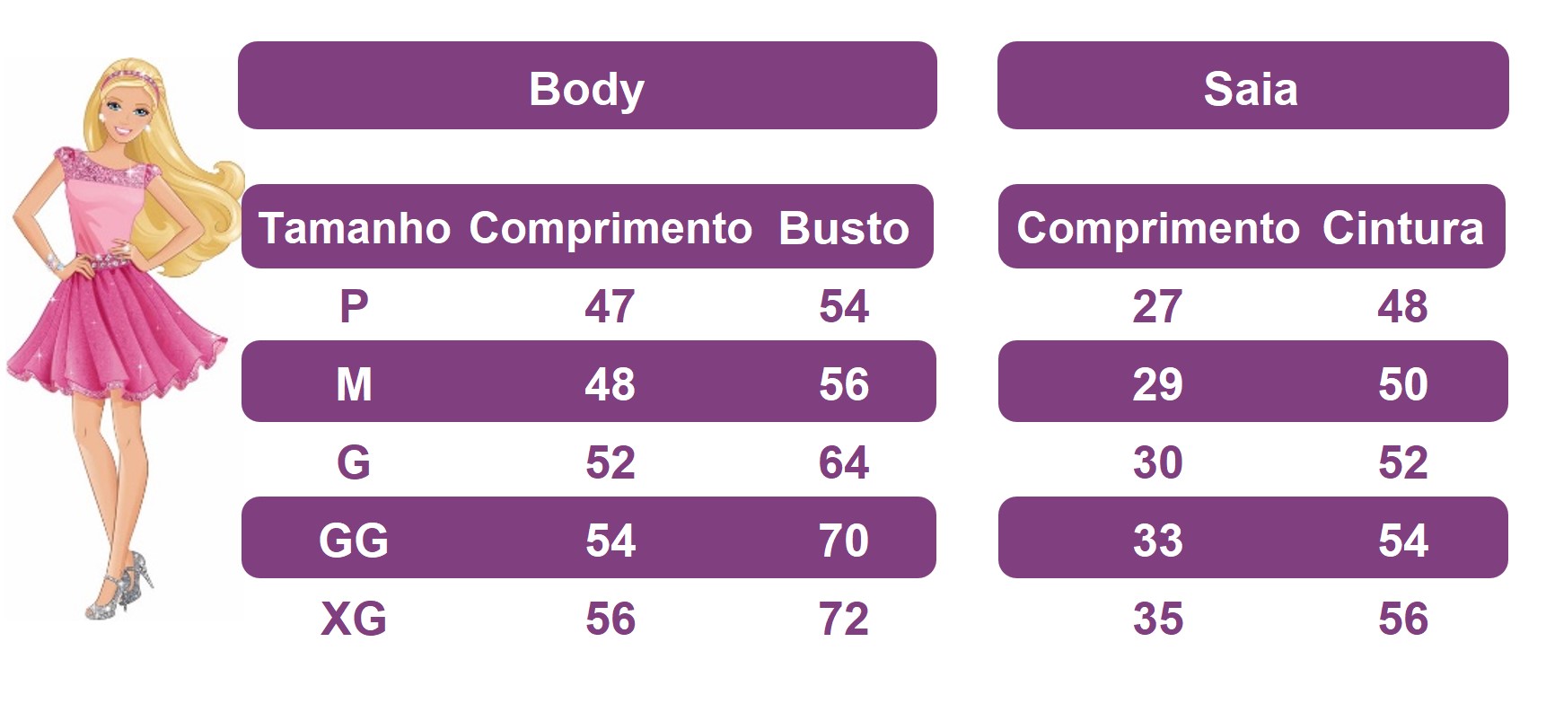 Fantasia Infantil Barbie Pink Body Saia Rosa Com Broche Luxo