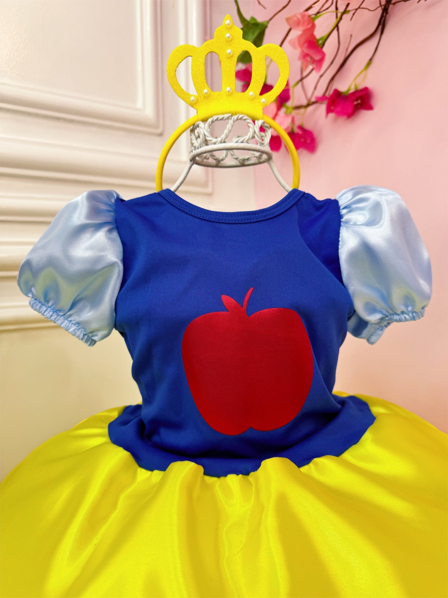 Fantasia Infantil da Branca de Neve Acompanha a Tiara Luxo