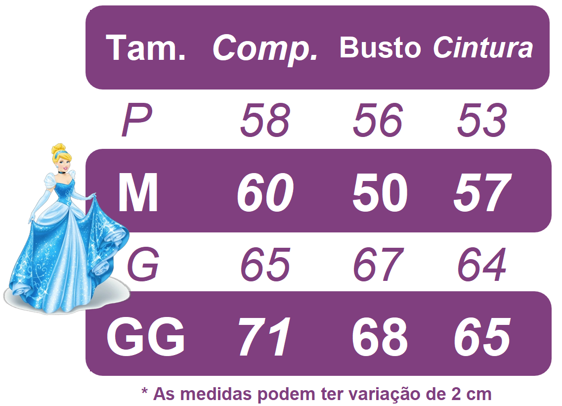 Fantasia Infantil Frozen e Cinderela Com Tiara Princesas