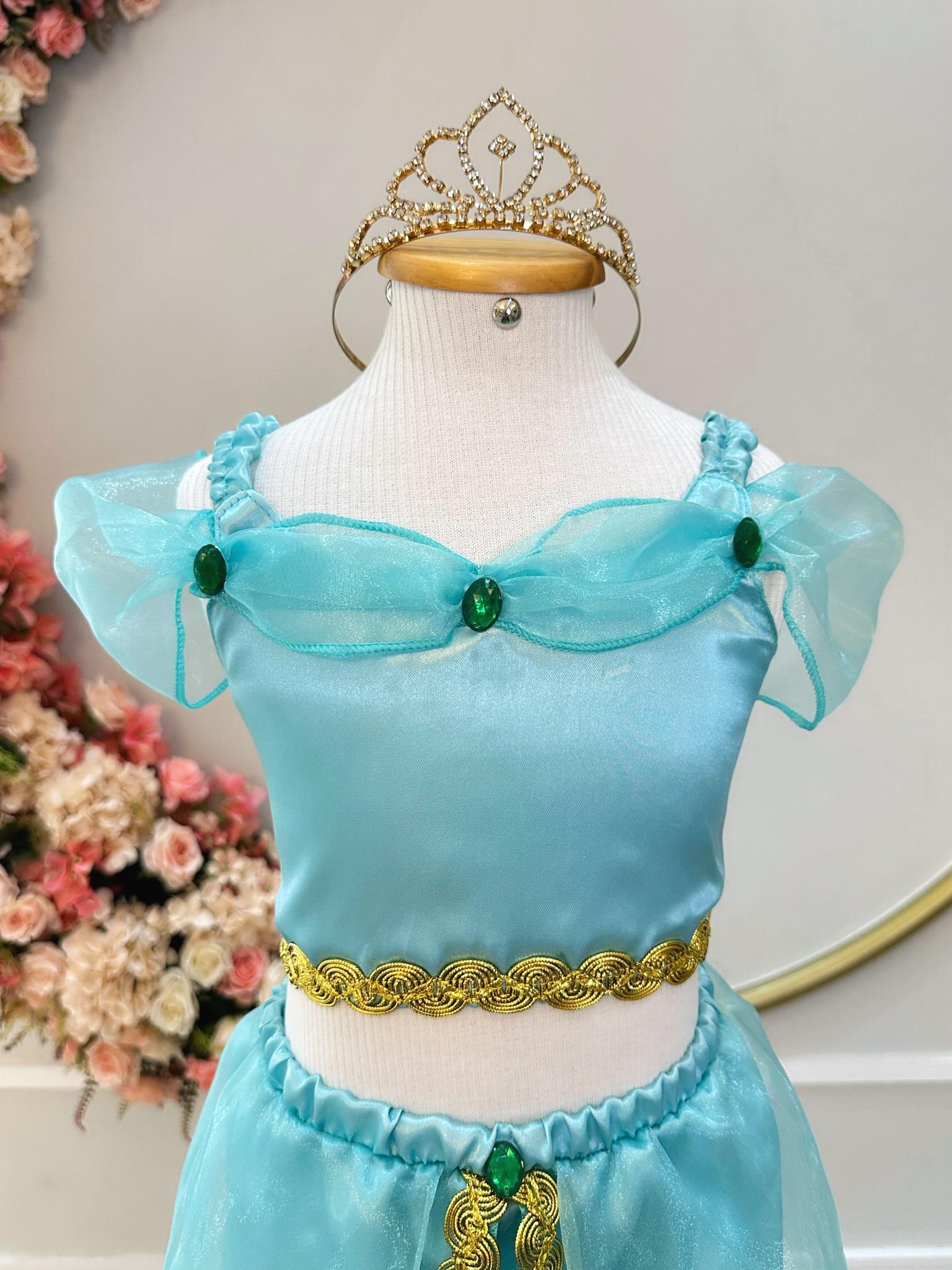 Fantasia Infantil Princesa Jasmine Luxo