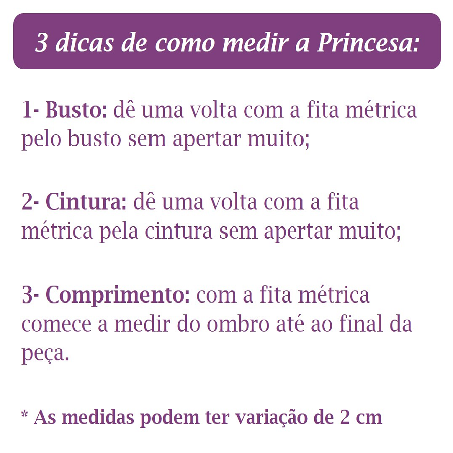 Fantasia Infantil Princesas Sofia e Rapunzel Lilás